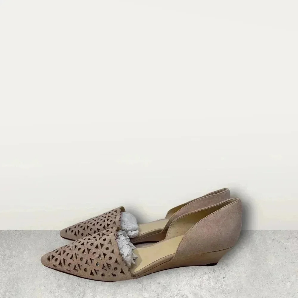 Nine West Ekin‎ D'Orsay Suede Cutout Wedges - Picture 3 of 8